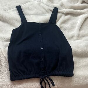 Women's Dark Navy Button-Down Top